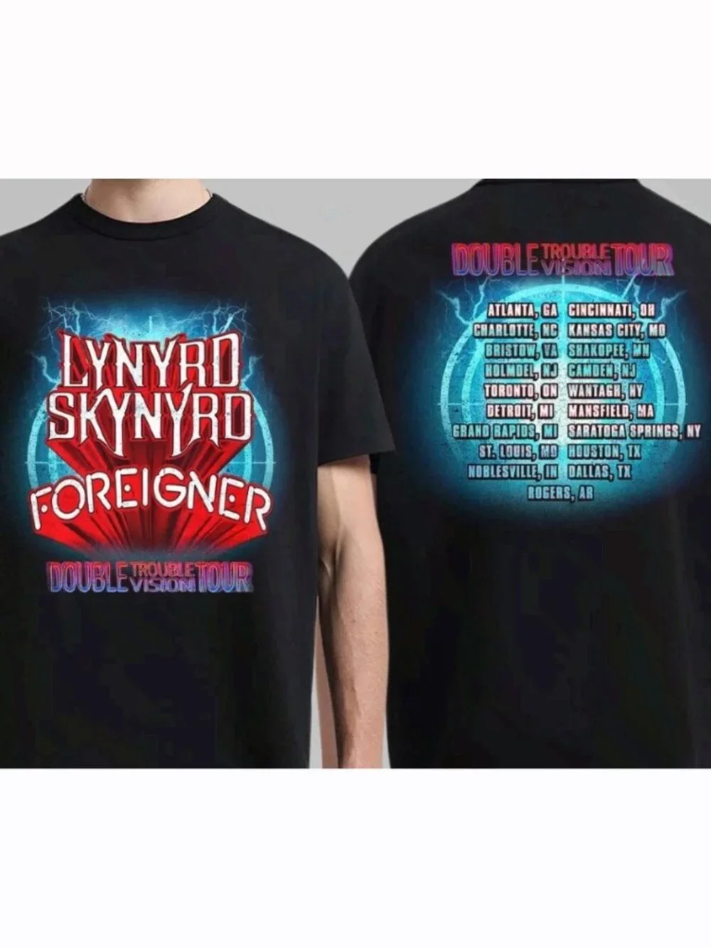 Lynyrd Skynyrd Foreigner Double Trouble Tour 2026 T-Shirt